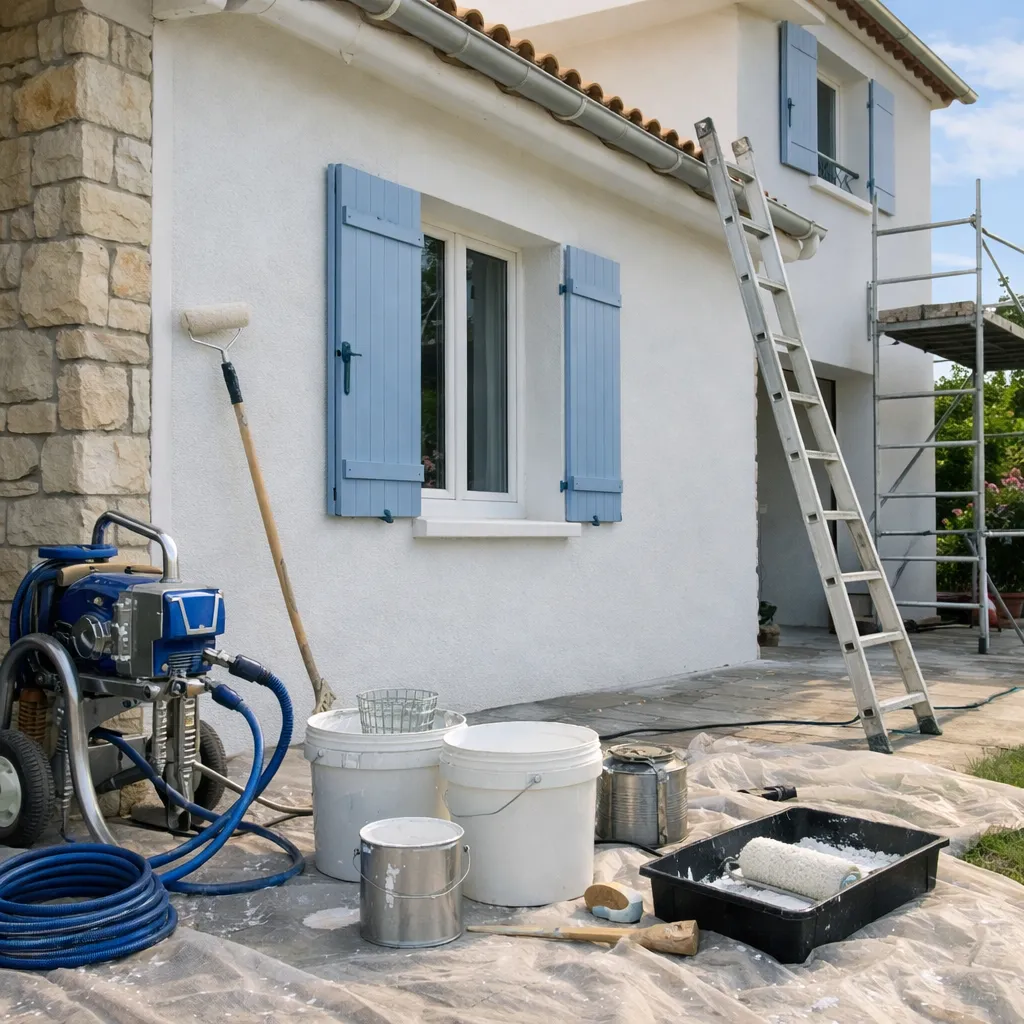 Peinture boiseries et volets à Donzère